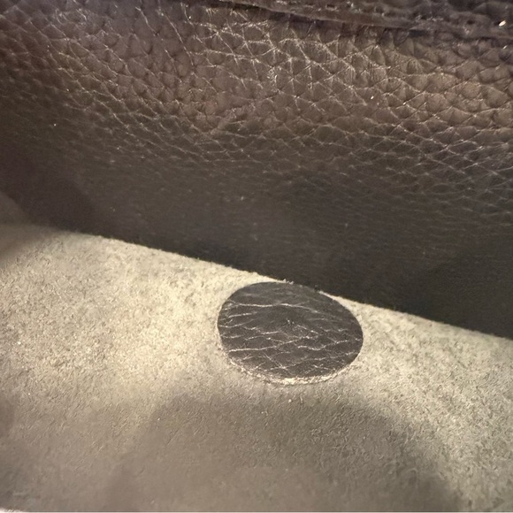 BRIGHTON Womens Black & Brown LEATHER SHOULDER BAG W/card Holder Croc Embossed - Picture 14 of 16